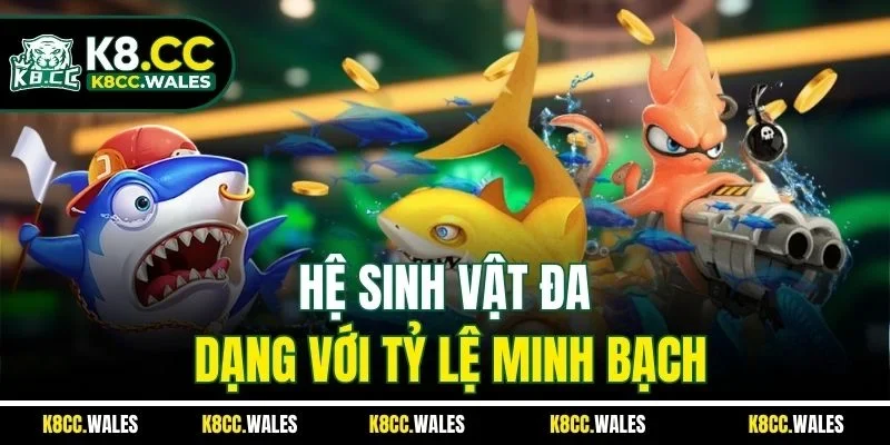 Hệ sinh vật đa dạng với tỷ lệ minh bạch
