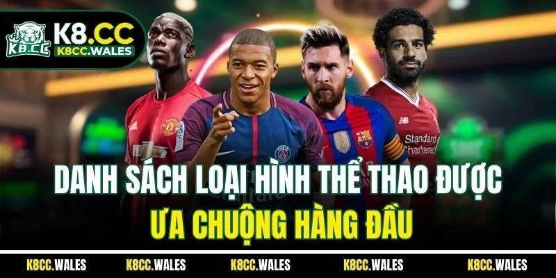 Danh sách loại hình thể thao được ưa chuộng hàng đầu